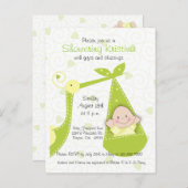 Baby shower Uitnodiging Geslacht Onbekend met Stor (Voorkant / Achterkant)