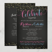 Baby shower Uitnodiging, gezamenlijke vrienden Kaart (Voorkant / Achterkant)