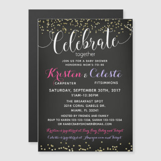 Baby shower Uitnodiging, gezamenlijke Vrienden Magnetische Uitnodiging