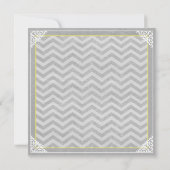 baby shower Uitnodiging Gray Chevron Stripe (Achterkant)
