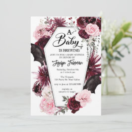 Baby shower uitnodiging, Halloween Baby shower, Kaart