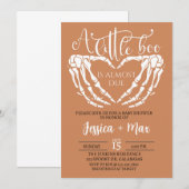 Baby shower uitnodiging, Halloween Baby shower Kaart (Voorkant / Achterkant)