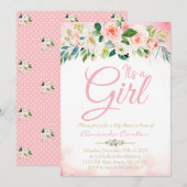 Baby shower uitnodiging het is een baby shower voo (Voorkant / Achterkant)