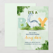 baby shower uitnodiging, het is een jongen, schatt feestdagenkaart (Voorkant / Achterkant)