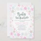 Baby shower-uitnodiging Het is koud buiten Snow Gi Kaart (Voorkant)