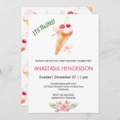 Baby shower uitnodiging. Het is tweeling! Uitnodig (Voorkant / Achterkant)