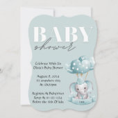 BABY SHOWER UITNODIGING IN BLAUW (Voorkant)