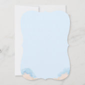 BABY SHOWER UITNODIGING IN BLAUW VOOR JONGENS (Achterkant)