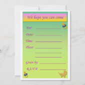 baby shower-uitnodiging (info op rug) kaart (Achterkant)