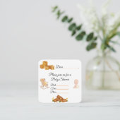 Baby shower Uitnodiging Informatiekaartje (Staand voorkant)