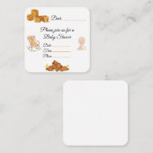 Baby shower Uitnodiging Informatiekaartje (Voorkant / Achterkant)