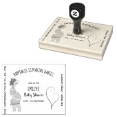 Baby SHOWER Uitnodiging INK STEMPEL - doe-het-zelf (Gestempeld)