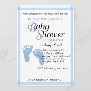 baby shower Uitnodiging - Jongen