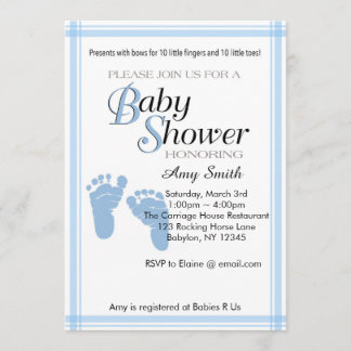 baby shower Uitnodiging - Jongen