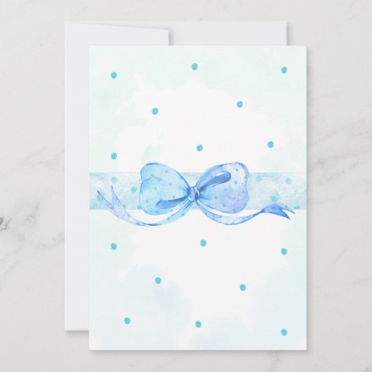 Baby shower-uitnodiging Jongen-baby-olifant Kaart (Achterkant)