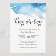 baby shower Uitnodiging | Jongen oh jongen waterve