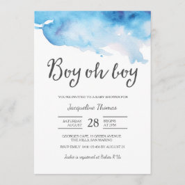 baby shower Uitnodiging | Jongen oh jongen waterve