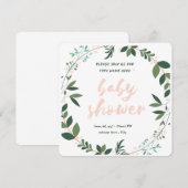 baby shower-uitnodiging kaart (Voorkant / Achterkant)