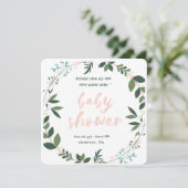 baby shower-uitnodiging kaart (Staand voorkant)