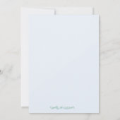 Baby shower-uitnodiging kaart (Achterkant)