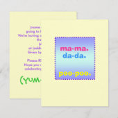 baby shower-uitnodiging kaart (Voorkant / Achterkant)