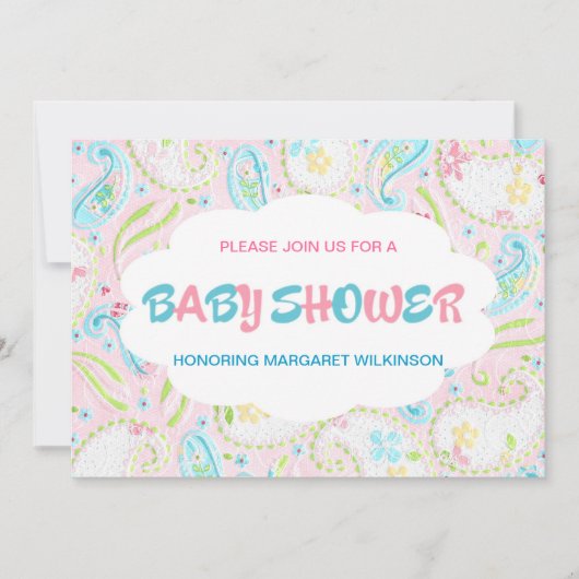 Baby shower-uitnodiging kaart (Voorkant)