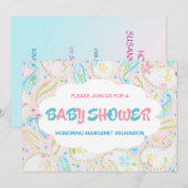Baby shower-uitnodiging kaart (Voorkant / Achterkant)