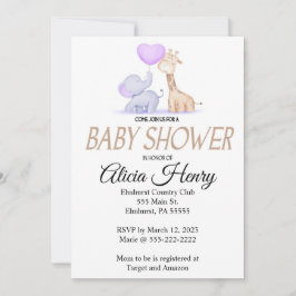 Baby shower-uitnodiging kaart