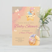 Baby shower-uitnodiging kaart (Staand voorkant)