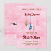 baby shower-uitnodiging kaart (Voorkant / Achterkant)