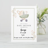 baby shower-uitnodiging kaart (Staand voorkant)