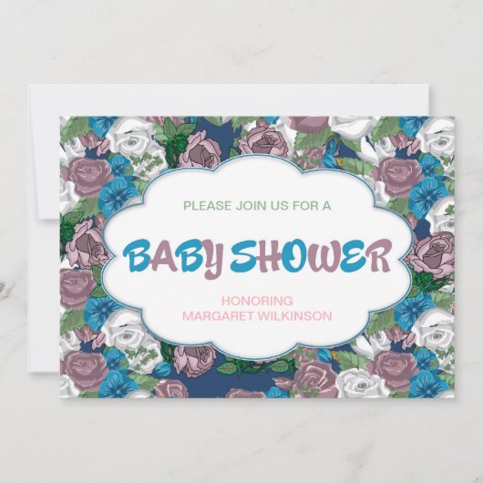 Baby shower-uitnodiging kaart (Voorkant)