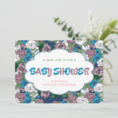 Baby shower-uitnodiging kaart (Staand voorkant)