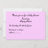 baby shower-uitnodiging kaart (Achterkant)