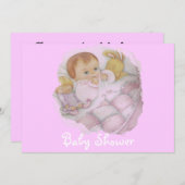 baby shower-uitnodiging kaart (Voorkant / Achterkant)