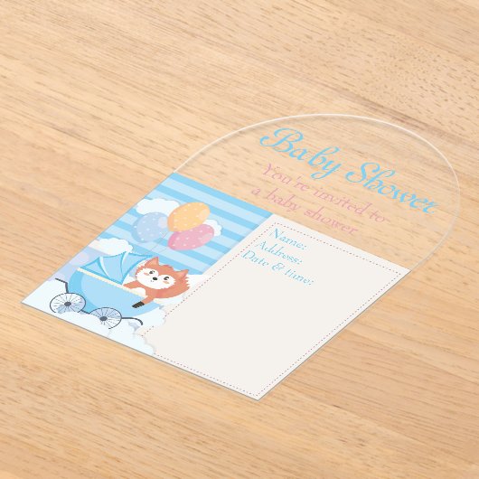 Baby shower Uitnodiging Kaart 9 (Laagn)