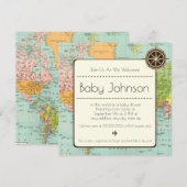 Baby shower Uitnodiging - Kaart Thema (Voorkant / Achterkant)