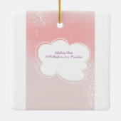 Baby shower-uitnodiging keramisch ornament (Achterkant)