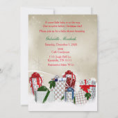 baby shower Uitnodiging, Kerstmis Baby shower Kaart (Achterkant)