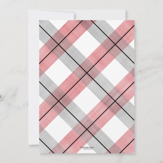 baby shower uitnodiging klein man rood grijs (Achterkant)