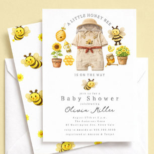 Baby Shower Uitnodiging Kleine Bij Honey