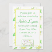 Baby shower Uitnodiging Lam Boerderij Dierentekeni (Achterkant)