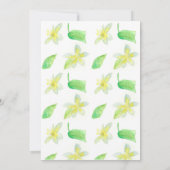 Baby shower Uitnodiging Lamsschaap Gele Bloemen (Achterkant)