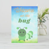 Baby shower-uitnodiging leidt tot genderneutraal g kaart (Staand voorkant)