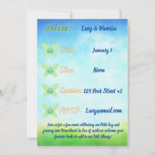 Baby shower-uitnodiging leidt tot genderneutraal g kaart (Achterkant)