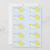 Baby shower Uitnodiging Maan en Sterren Thema (Achterkant)