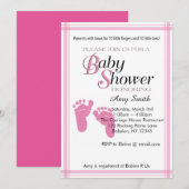 baby shower Uitnodiging - meisje (Voorkant / Achterkant)