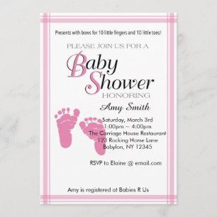 baby shower Uitnodiging - meisje
