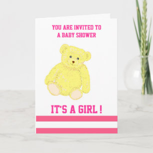Baby shower Uitnodiging meisje