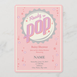 baby shower Uitnodiging (Meisje) - Klaar voor Pop